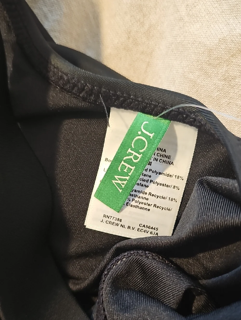 J. Crew Black Plunge One-Piece Swimsuit - Picture 4 of 7